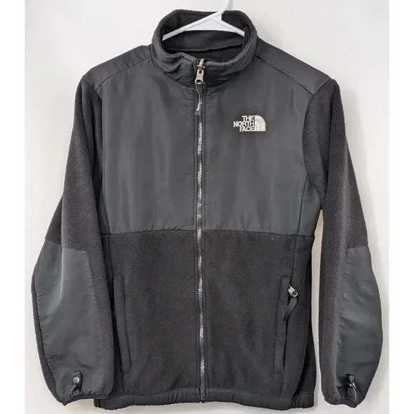 The‎ North Face Girls Medium Black Polartec Fleece Full Zip Jacket Zip Pockets - Picture 6 of 11